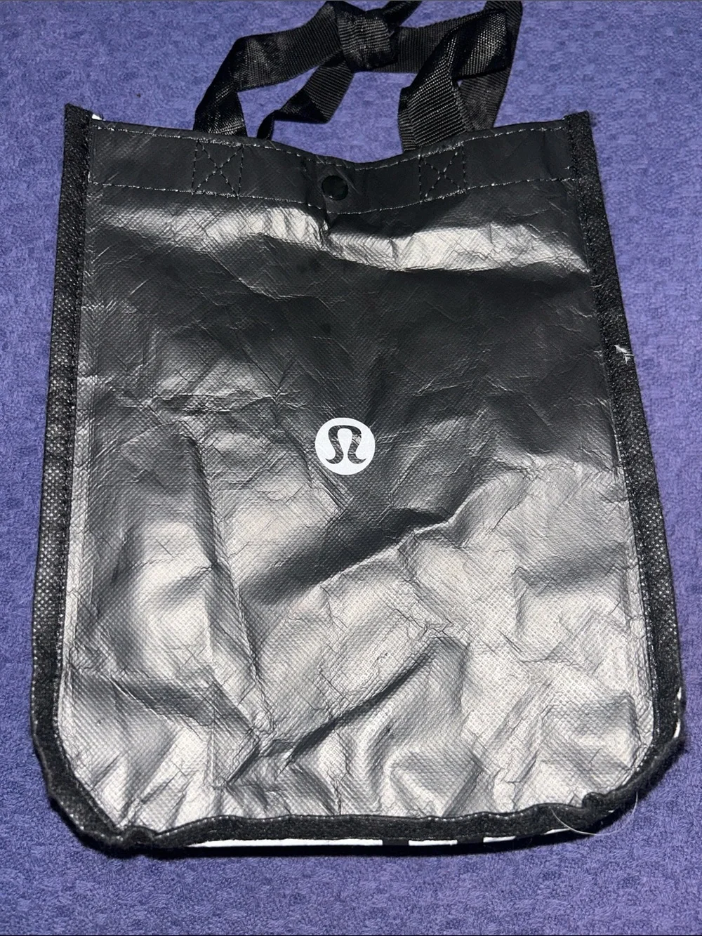 lululemon athletica Black Mini Tote with Center Logo